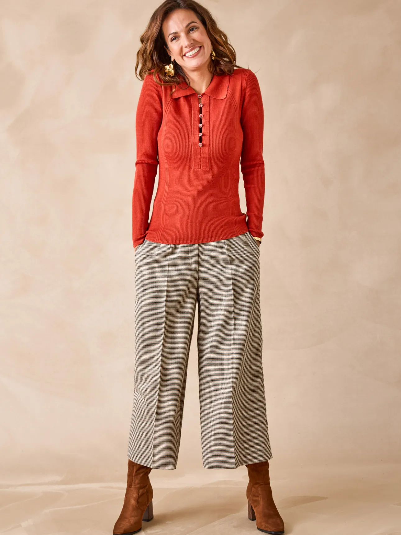 Pull col polo 50% laine mérinos
