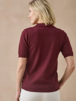 Pull col polo 50% laine mérinos