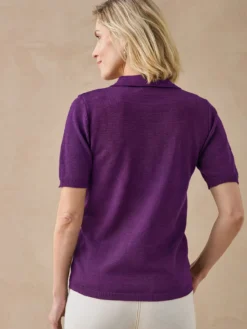 Pull col polo 50% laine mérinos
