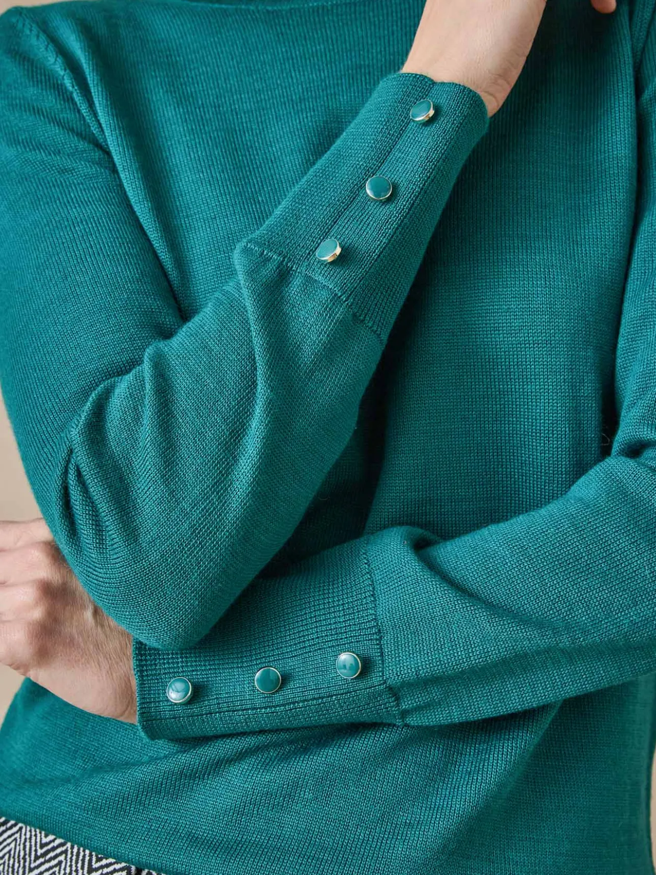 Pull col rond 50% laine mérinos
