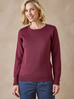 Pull col rond 50% laine mérinos