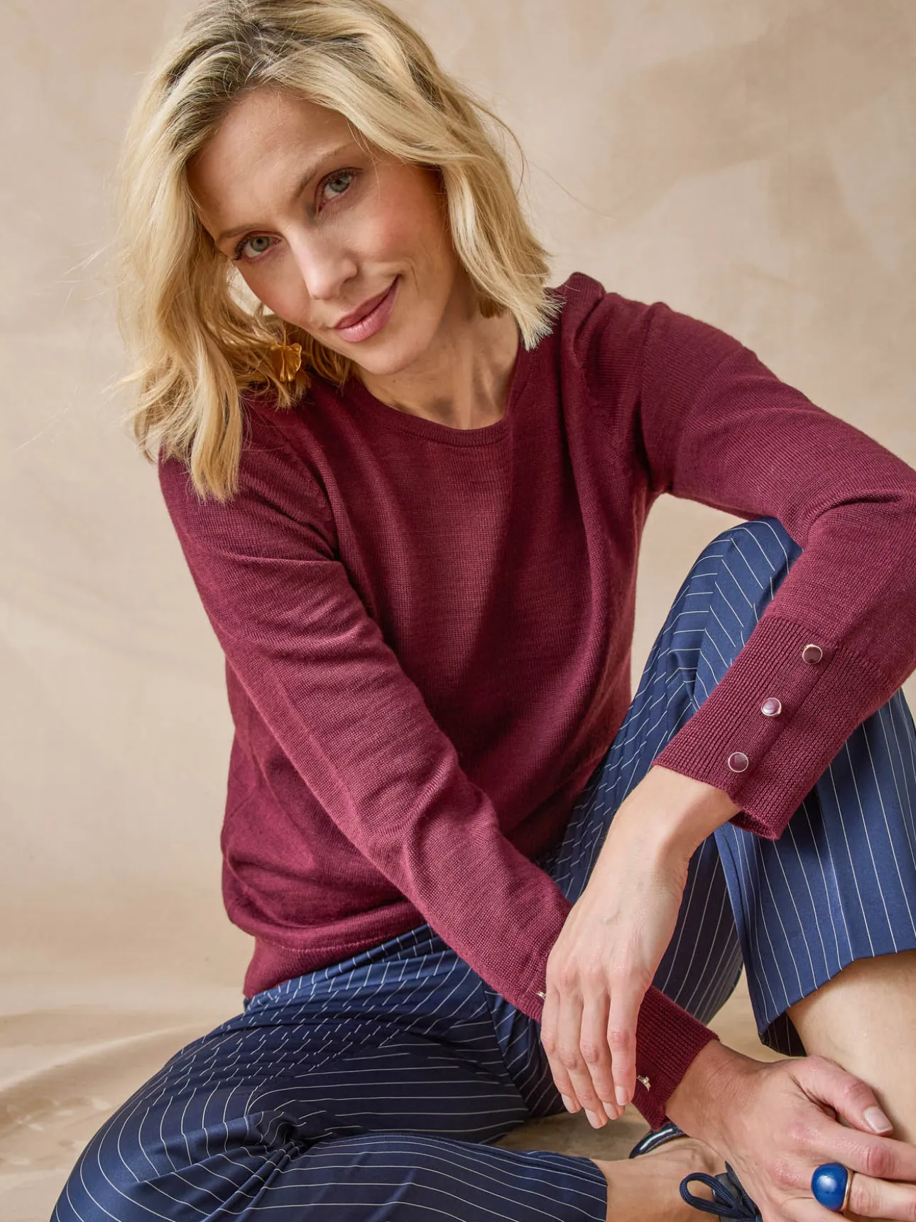 Pull col rond 50% laine mérinos