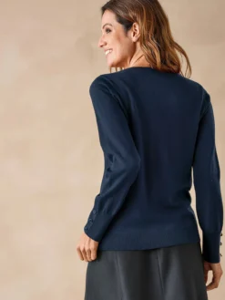 Pull col rond 50% laine mérinos