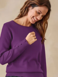 Pull col rond 50% laine mérinos
