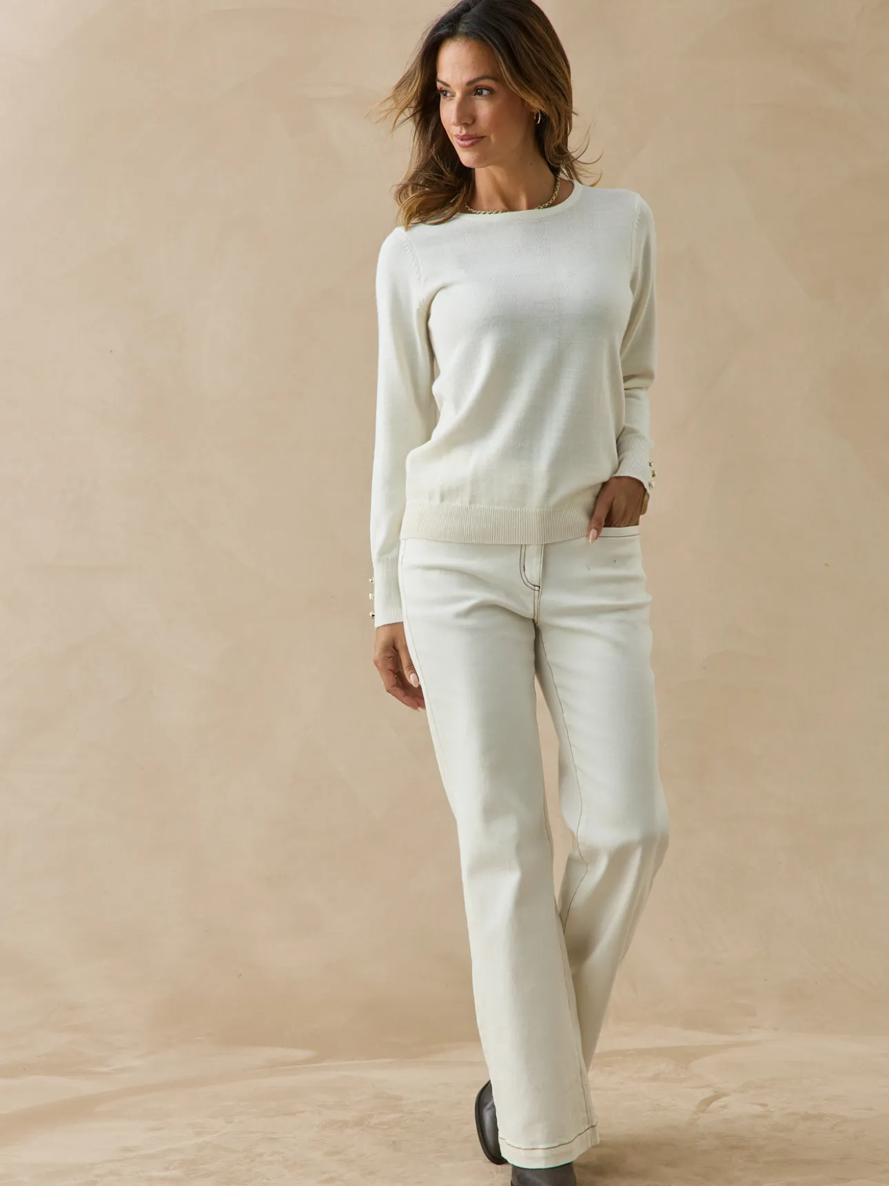 Pull col rond 50% laine mérinos