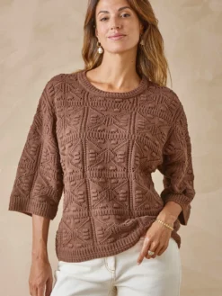 Pull court façon crochet