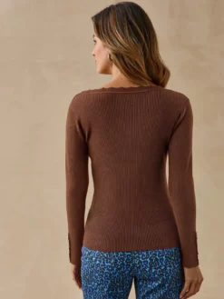 Pull encolure V avec laine