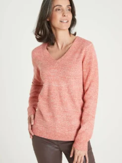Pull encolure V manches longues