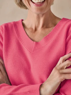Pull encolure V manches longues
