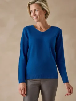 Pull encolure V manches longues