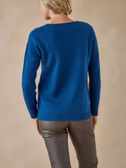 Pull encolure V manches longues