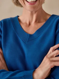 Pull encolure V manches longues