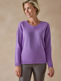 Pull encolure V manches longues