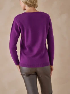 Pull encolure V manches longues