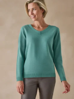 Pull encolure V manches longues