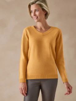 Pull encolure V manches longues