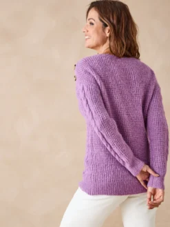 Pull en maille fantaisie col rond