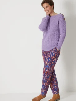 Pull en maille fantaisie col rond