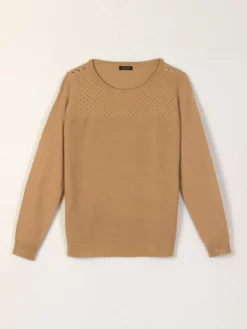 Pull en maille jersey et ottoman