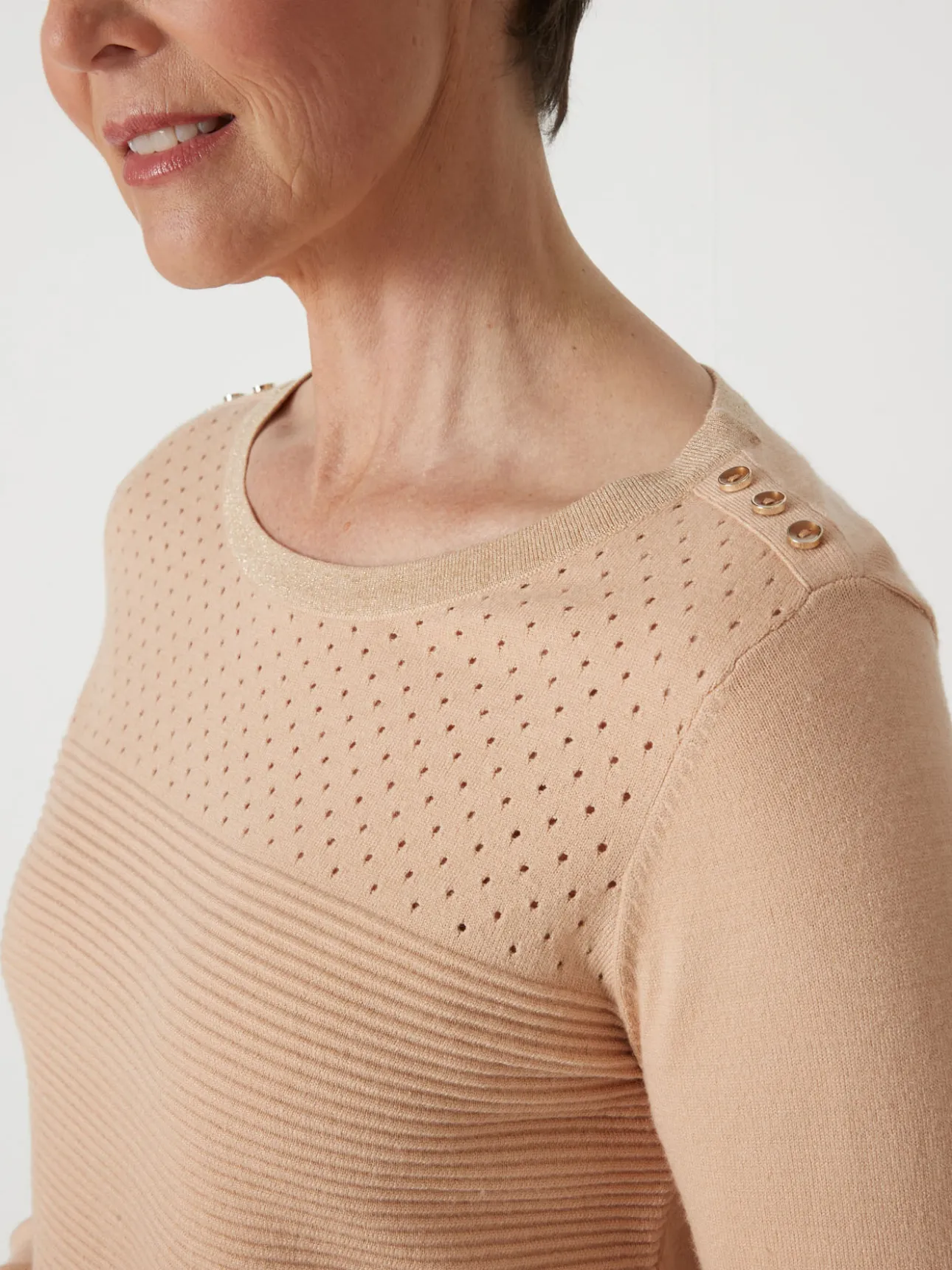 Pull en maille jersey et ottoman