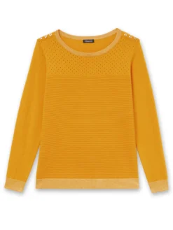 Pull en maille jersey et ottoman