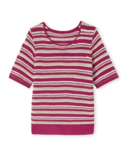 Pull en maille ruban brillante