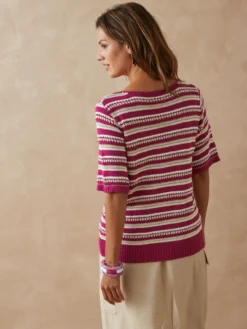 Pull en maille ruban brillante