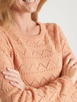Pull fantaisie avec laine et alpaga