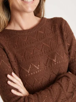 Pull fantaisie avec laine et alpaga