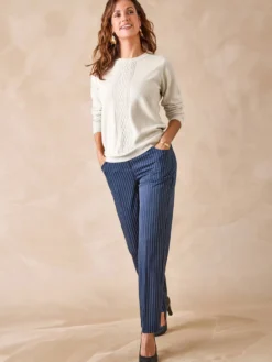 Pull jeux de mailles et torsades