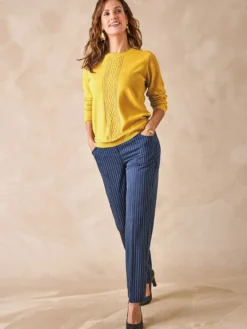 Pull jeux de mailles et torsades