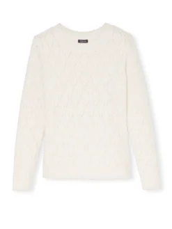Pull maille fantaisie encolure ronde