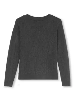 Pull maille fantaisie encolure ronde