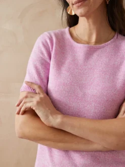 Pull manches courtes encolure ronde