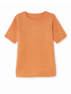 Pull manches courtes encolure ronde