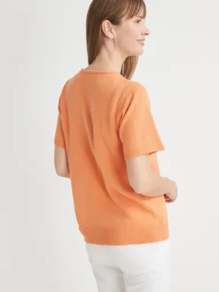 Pull manches courtes encolure ronde