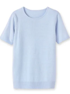 Pull manches courtes encolure ronde