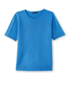 Pull manches courtes encolure ronde