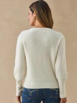 Pull manches en côtes anglaises