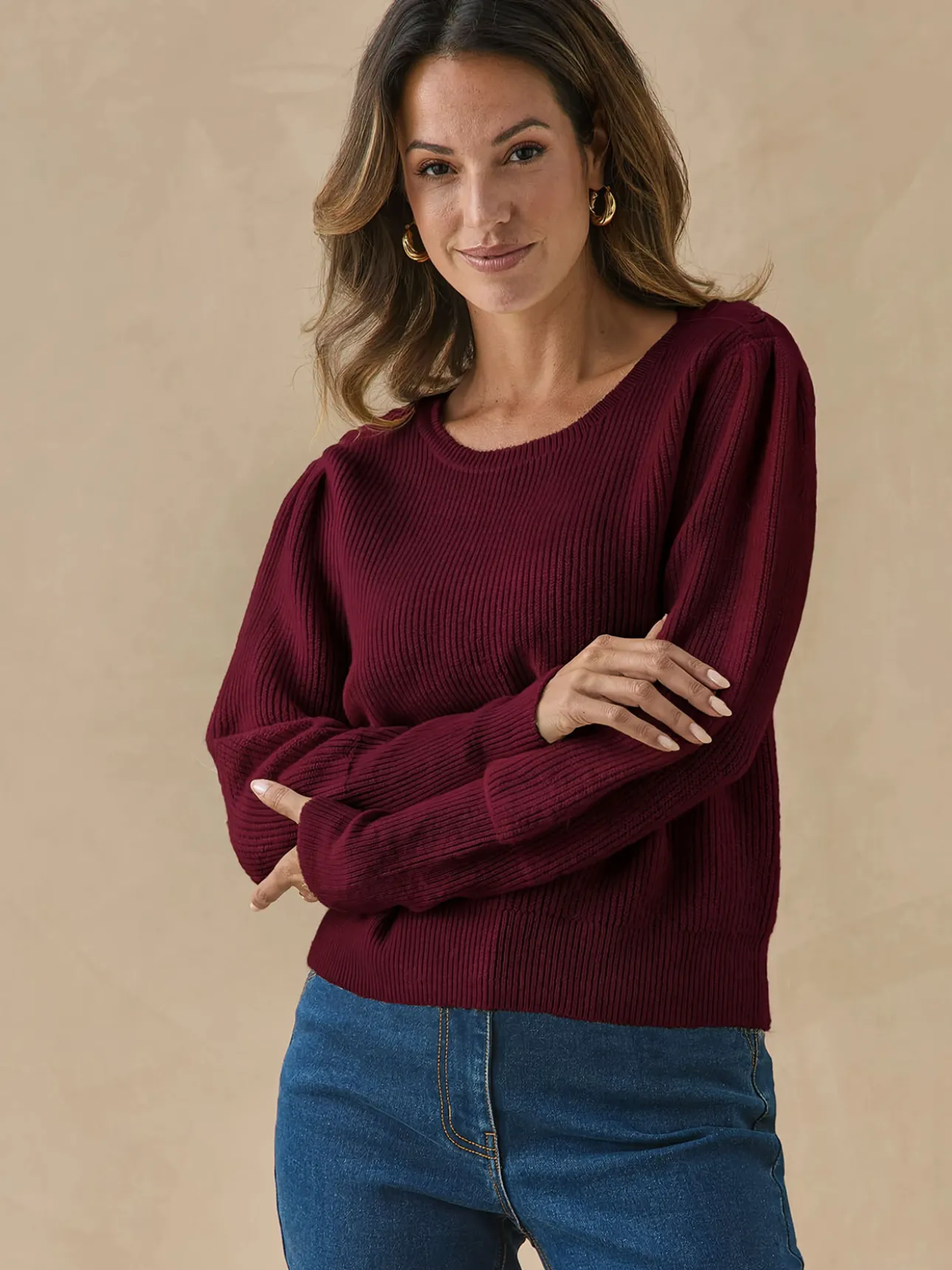 Pull manches en côtes anglaises