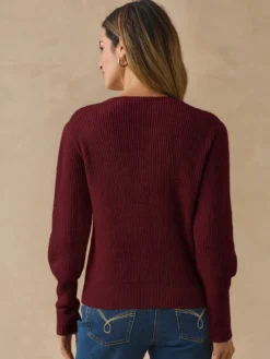 Pull manches en côtes anglaises