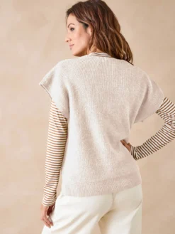 Pull manches T avec laine