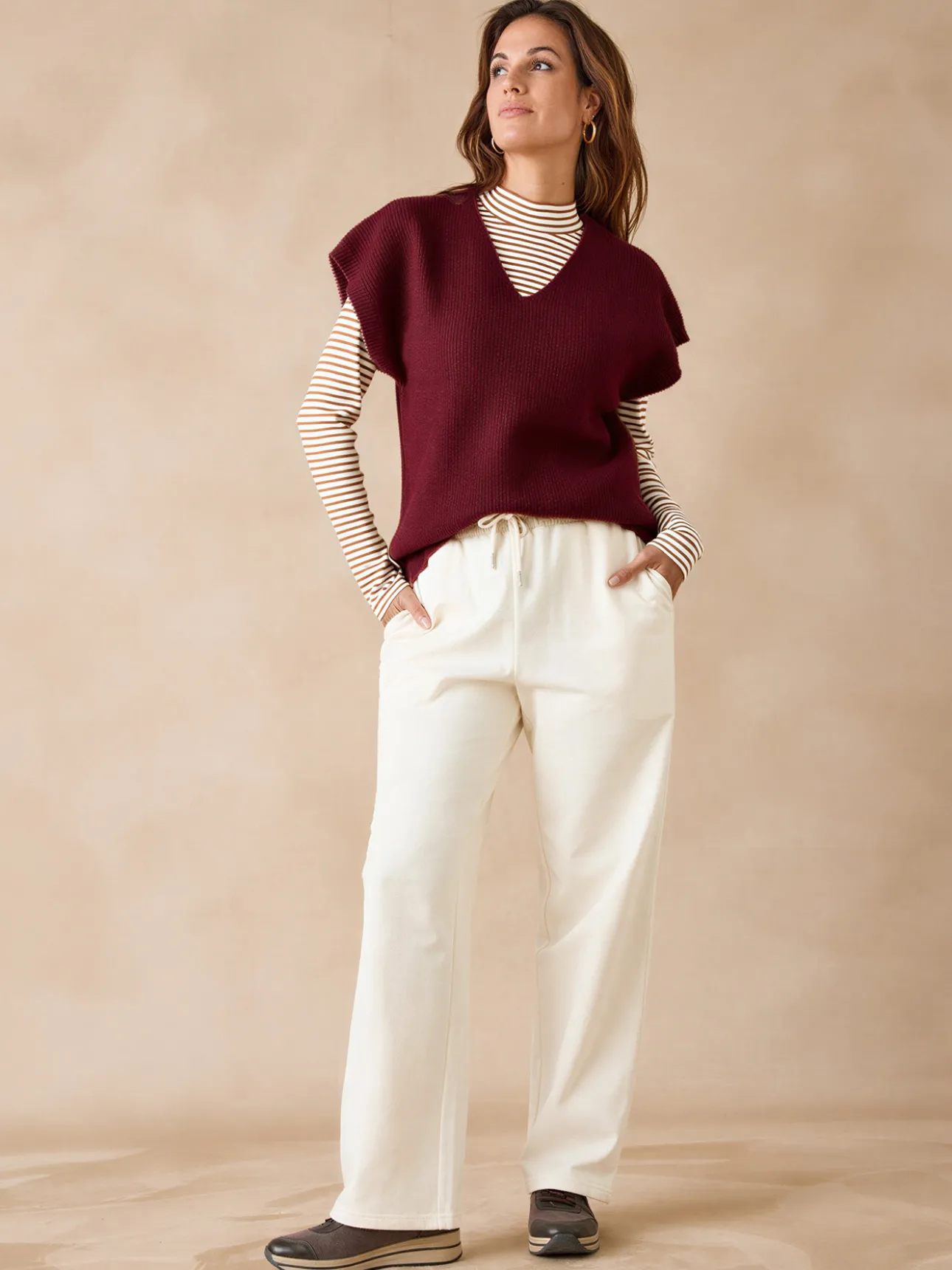 Pull manches T avec laine
