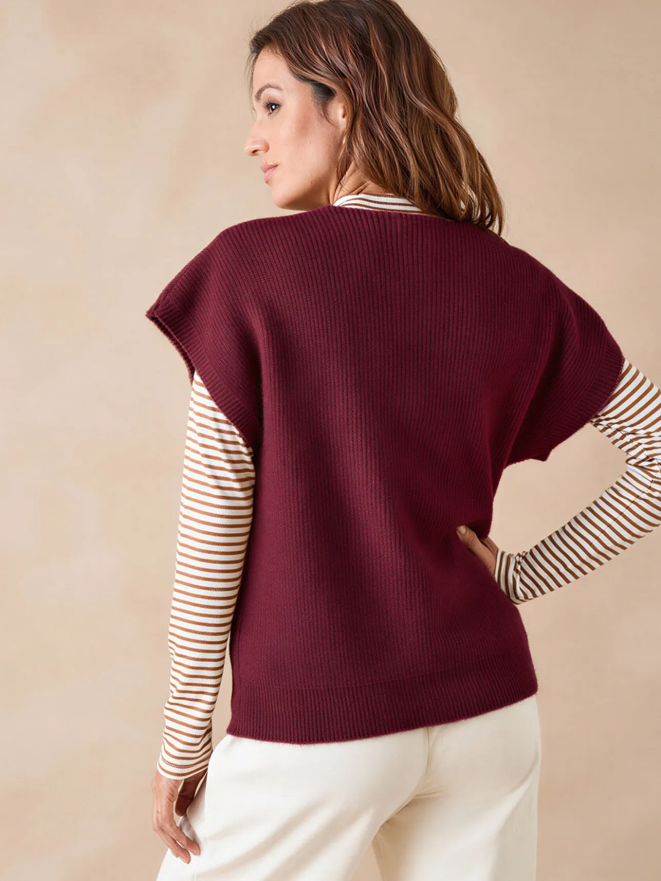 Pull manches T avec laine