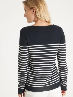 Pull marinière col rond