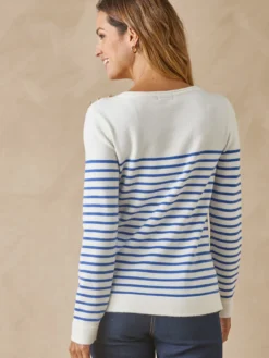 Pull marinière col rond