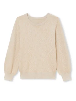 Pull motif jacquard paysage