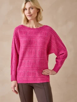 Pull point fantaisie avec laine