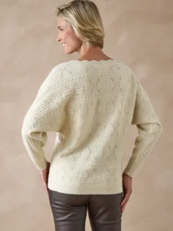 Pull point fantaisie avec laine
