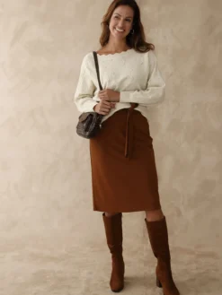 Pull point fantaisie avec laine